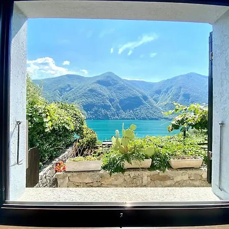 Ferienhaus Casetta Con Giardino Vista Lugano